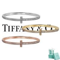 ราคา เครื่องประดับจิวเวลรี่หรูหรา Tiffany - สร้อยข้อมือแบบบานพับ 18K พร้อมเพชร รวมกล่องบรรจุภัณฑ์ (43279813138)