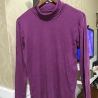 ราคา เสื้อกันหนาวมือ2 uniqloแท้ สีชมพูอมม่วง sizeXLขายเพราะมีหลายตัว (804937438)