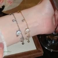 ราคา สร้อยข้อมือปลาโลมา ลายเปลือกหอย Bohemian พร้อมมุกเทียม และโซ่เงิน ออกแบบมาสำหรับฤดูร้อน สวยงามเหมือนทองแดง เพทายแท้ สวมใส่ง่ายบนชายหาด (51357887593)