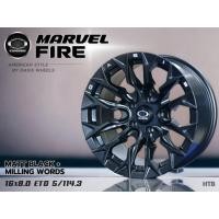 ราคา แม็กซ์ OASIS MARVEL FIRE 16x8 ET0 5รู114.3 สีดำด้าน + Milling | ล้อแม็กซ์ออฟโรดแต่งรถกระบะ (40551525325)