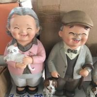 ราคา ตุ๊กตาเรซิ่นตายายตกแต่งบ้าน (2906857319)