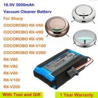 ราคา OINN OrangeYu 3000mAh Vacuum Cleaner Battery LIS5003SPP for Sharp COCOROBO RX-V60, RX-V80, RX-V90, RX-V100, RX-V200 (22657623124)