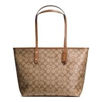 ราคา #ส่งฟรี EMS‼️ #ของแท้_% COACH F36876 CITY ZIP TOTE IN SIGNATURE (1141888451)