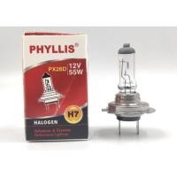 ราคา LEE PHYLLIS หลอดไฟหน้ารถยนต์ ขั้ว H7 12V. 55W. ( 1 หลอด ) (25868587291)