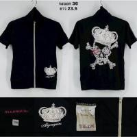 ราคา เสื้อกีฬาแขนสั้น เสื้อวอร์มสตรีทแฟชั่น มือสองญี่ปุ่น size S (42300558508)