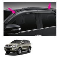 ราคา กันสาดข้าง คิ้วขอบประตู สีดำ 4 ชิ้น ของแท้ สำหรับ โตโยต้า Toyota ฟอร์จูนเนอร์ Fortuner SUV ปี 2015 2016 2017 2018 2019 (4744234604)