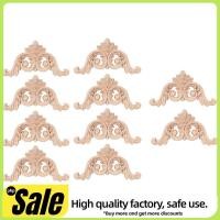 ราคา 10 ชิ้นไม้แกะสลักรูปลอกไม้แกะสลัก Mouldings มุม Applique ตกแต่งบ้านไม้แกะสลักสําหรับประตูตู้ (51608349712)