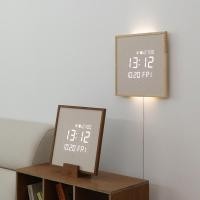 ราคา Mooas Wooden Frame Backlight Mood LED Wall Clock (24842597821)