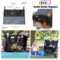 ราคา กระเป๋าจัดระเบียบรถเข็นเด็กแบบ 2 ที่นั่ง ยี่ห้อ Double Cargo Double Stroller Organizer (22237278979)