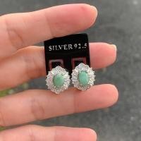 ราคา ต่างหูเงินแท้ พลอยมรกตแท้ (6954854065)
