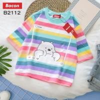 ราคา เสื้อยืด เสื้อครอป สายรุ้ง ลายลายหมี ผ้าคอตตอน สีพาสเทล (19534347793)
