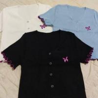 ราคา เสื้อยืดแขนสั้นงานปัก น่ารักๆ (6136548615)