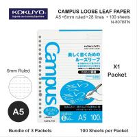 ราคา Kokuyo Campus Loose Leaf Refill with Dot Guides A5 6mm Line 100 แผ่น NO-807BTN (49702886001)