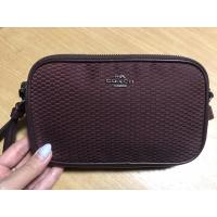 ราคา COACH F87217 แท้% กระเป๋าสะพายข้างสีแดงลายตาราง 2 ซิป CROSSBODY POUCH IN LEGACY JACQUARD (3360538075)