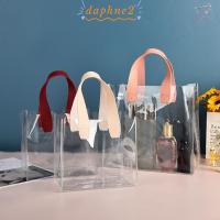 ราคา กระเป๋าโท้ต DAPHNES, PVC Handle Transparent Shopping Bags, กระเป๋าเก็บของกันน้ําแบบใสที่ใช้งานได้จริง (43410832428)