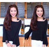 ราคา เสื้อสีดำ งานป้าย Lawyer แต่งดีเทลตรงคอ น่ารักมากก (3737709799)