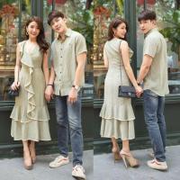 ราคา ️VSM Couple #3490 แม็กซี่แขนกุด ลายชิโน+เชิ้ต ชุดคู่ ชุดคู่รัก ชุดคู่ออกงาน ชุดออกงาน ชุดไปงาน ชุดถ่ายพรีเวดดิ้ง (5544900456)