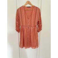 ราคา Unused‼️Zara salmon colored contrasting polka dot dress size xs✅❤️ (26508095012)