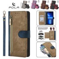 ราคา แฟชั่น Samsung J8 J7 Prime J6 Plus 2018 ซองหนังปลอกซิปการ์ด Soft Cases Shielding เคสโทรศัพท์กระเป๋าสตางค์สองสีหัวเข็มขัดแม่เหล็กพลิก (50255074237)