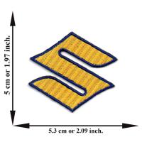 ราคา ตัดรีด ตัวรีดติดเสื้อ อาร์มปัก ติดเสื้อปัก ปักเสื้อ DIYลาย suzuki สีเหลือง (5814752557)