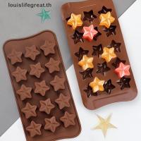 ราคา Louislifegreat แม่พิมพ์ช็อคโกแลตรูปดาว Wax Melt Moldes Non-Stick Candy ช็อกโกแลตแม่พิมพ์สามมิติ F Ondant เบเกอรี่รูปร่างใหม่ (28967333606)