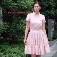 ราคา ฟรี EMS ชุดเดรสสั้น งานป้าย Lady Ribbon Thailand เสื้อผ้าแฟชั่นผู้หญิง Dress Size M สีชมพู พร้อมส่งสวยเหมือนแบบ (1088022817)