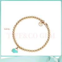 ราคา Tiffany&Co Return to Tiffany Heart Tag Bead Bracelet | Sterling Silver with Rose Gold Beads, Chic Daily Wear Jewelry (51558187304)