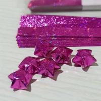 ราคา กระดาษพับดาว เงาวาววับ กระดาษเรนโบว์จำนวน 50 แผ่น สี Glitter pink (12799598708)