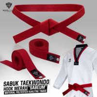 ราคา MERAH Taekwondo Belt Hook สีแดง 180 ซม. เข็มขัดเทควันโดคาราเต้ Silat Taekwondo Single 3SB (40372637676)