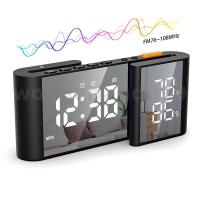 ราคา นาฬิกาปลุกติดผนังตั้งโต๊ะดิจิตอล LCD ขนาดใหญ่พร้อมสถานีชาร์จ USB หน้าจอคู่ LED Dimming อุณหภูมิและความชื้นนาฬิกาอิเล็กทรอนิกส์นาฬิกาปลุกวิทยุ (45550743008)