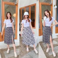 ราคา กระโปรงทรงเอผ่าหน้า มีซิป สายคาเฟ่ฮิตมากค่า พร้อมส่ง (18000050021)