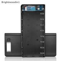 ราคา [Brightnessdin1] 8x18650 ไฟฉาย USB คู่ที่ใส่กล่องชาร์จแบตเตอรี่ DIY Case Boutique (29972964773)