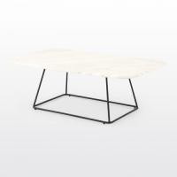 ราคา modernform โต๊ะกลาง รุ่น GABLE ขาเฟรมสีดำ TOP หินอ่อนสีขาว (11778500373)