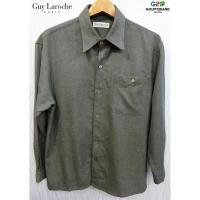 ราคา Guy Laroche แท้ เสื้อเชิ๊ตแขนยาวสปอตเทาเข้ม (7539580479)