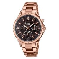 ราคา Casio Sheen นาฬิกาข้อมือผู้หญิง สายสแตนเลส รุ่น SHE-3047PG,SHE-3047PG-5A,SHE-3047PG-5AUDR - สีโรสโกลด์ (2699135411)
