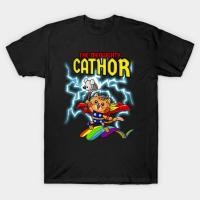 ราคา เสื้อยืด Vintage Cat Thor mighty Cat lightning caped Kitty comic T-Shirt แท้ Cotton 100% S-5XL (42967213076)
