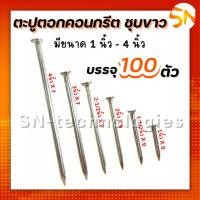 ราคา ตะปูตอกคอนกรีต ชุบขาว (แพ็ค100) 1นิ้ว , 1-1/2นิ้ว , 2นิ้ว , 2-1/2นิ้ว , 3นิ้ว , 4นิ้ว (25296173999)