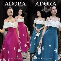 ราคา เดรสออกงานเรียบหรู ชุดเดรสไปงานแต่ง งานป้าย Adora (28229128181)