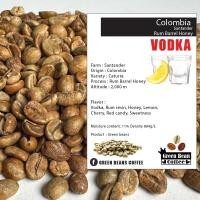 ราคา สารเมล็ดกาแฟดิบ COLOMBIA VODKA SANTANDER " Rum barrel (Honey) " Green bean ขนาด 1,000 กรัม (45300154234)