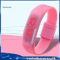 ราคา [รบี] แฟชั่นผู้ชายผู้หญิงซิลิโคนสีแดง นํา สร้อยข้อมือกีฬาดิจิตอลนาฬิกาข้อมือ (42123528090)