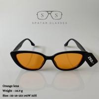 ราคา แว่นตากันแดดทรงแคทอาย เลนส์สีส้ม (25177804260)