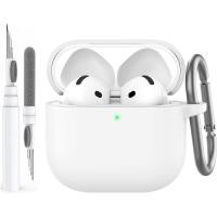 ราคา AhaStyle AirPods 4 Case Cover (2024) พร้อมชุดทําความสะอาดซิลิโคนอ่อนนุ่มกันกระแทกผิวสําหรับ Apple AirPods 4th Gen รองรับ USB-C & Wireless Charging (56958003731)