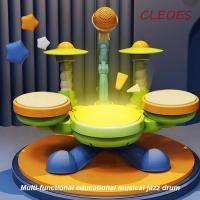 ราคา CLEOES Jazz Drum Set ของเล่น, BPA Free Light Up ชุดกลองเด็ก, ทนทานพร้อมไมโครโฟนมัลติฟังก์ชั่นสวมใส่ดนตรี Montessori ของเล่นวันเกิด (51908057634)