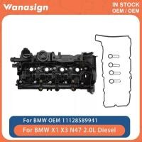 ราคา Engine Valve Cover Kit Fit 2.0 L For BMW 5 Series 520d 525d F11 F07 F10 E90 E93 N47 N47D20 2.0L L4 (49503311359)