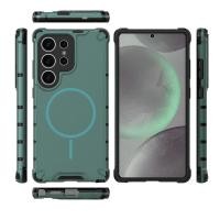 ราคา สําหรับ Samsung Galaxy S25 S24 S23 Ultra,S23 Plus กรณี ELVEV กันกระแทก Matte PC + TPU ทนทานชั้นเกราะดูดฝาครอบ (28784189345)