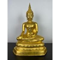 ราคา พระบูชา พระพุทธรูปปางสะดุ้งมาร หน้าตัก 12 นิ้ว ทองเหลืองพ่นทอง องค์ 2 (27757627230)