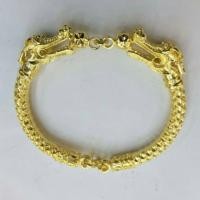 ราคา สร้อยข้อมือมังกรคาบแก้ว งานหุ้มทองแท้ (124612446)