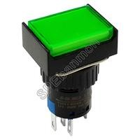 ราคา L16A-003-5P-DZ สวิทช์กดติด-กดดับ (Mainn) ∅16mm OFF-ON DC 24V สีเขียว (Green) (42629562084)