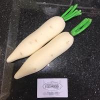 ราคา หัวไชเท้า โมเดลผัก 2 ชิ้น (1184681285)