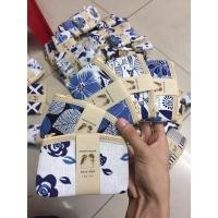 ราคา กระเป๋าใส่สตางค์ใส่บัตรลายผ้าพิมพ์คราม (12074255741)